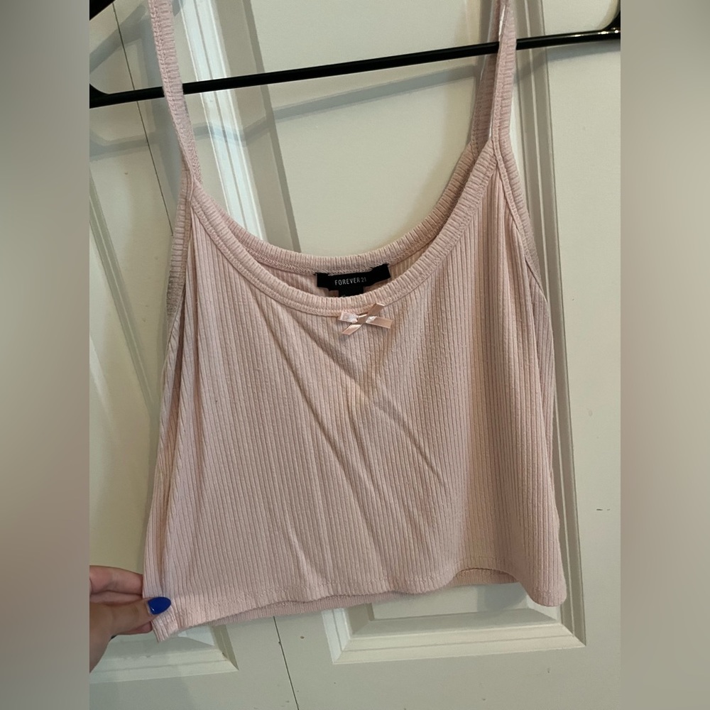 cute pink ribbon tank top from forever 21 never worn